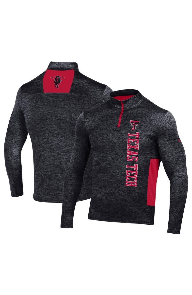 Under Armour Men's Under Armour Black Texas Tech Red Raiders Gameday Twist Quarter-Zip Top, Main, color, Black