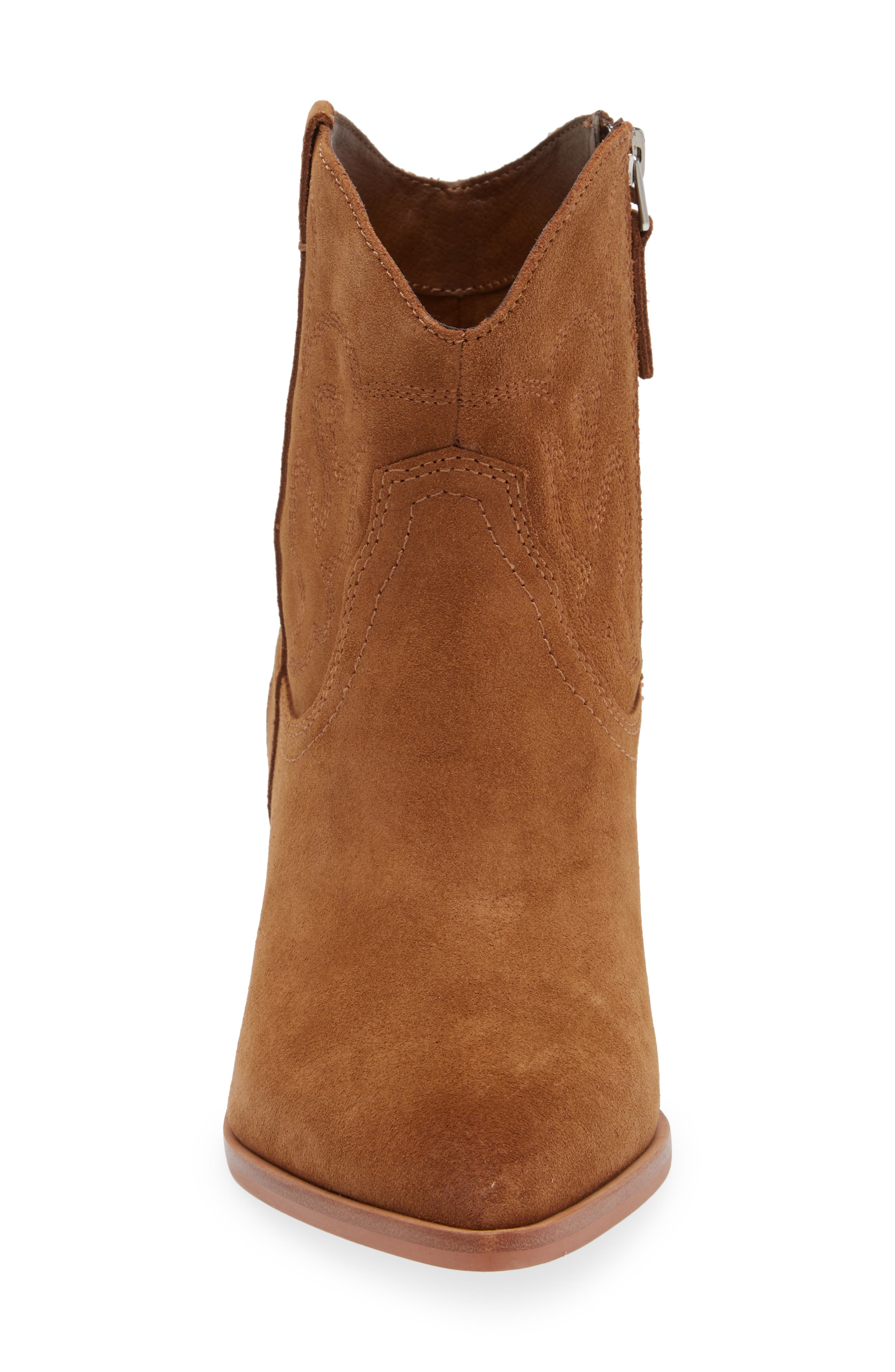 Solow Western Boot, Alternate, color, DK BROWN SUEDE