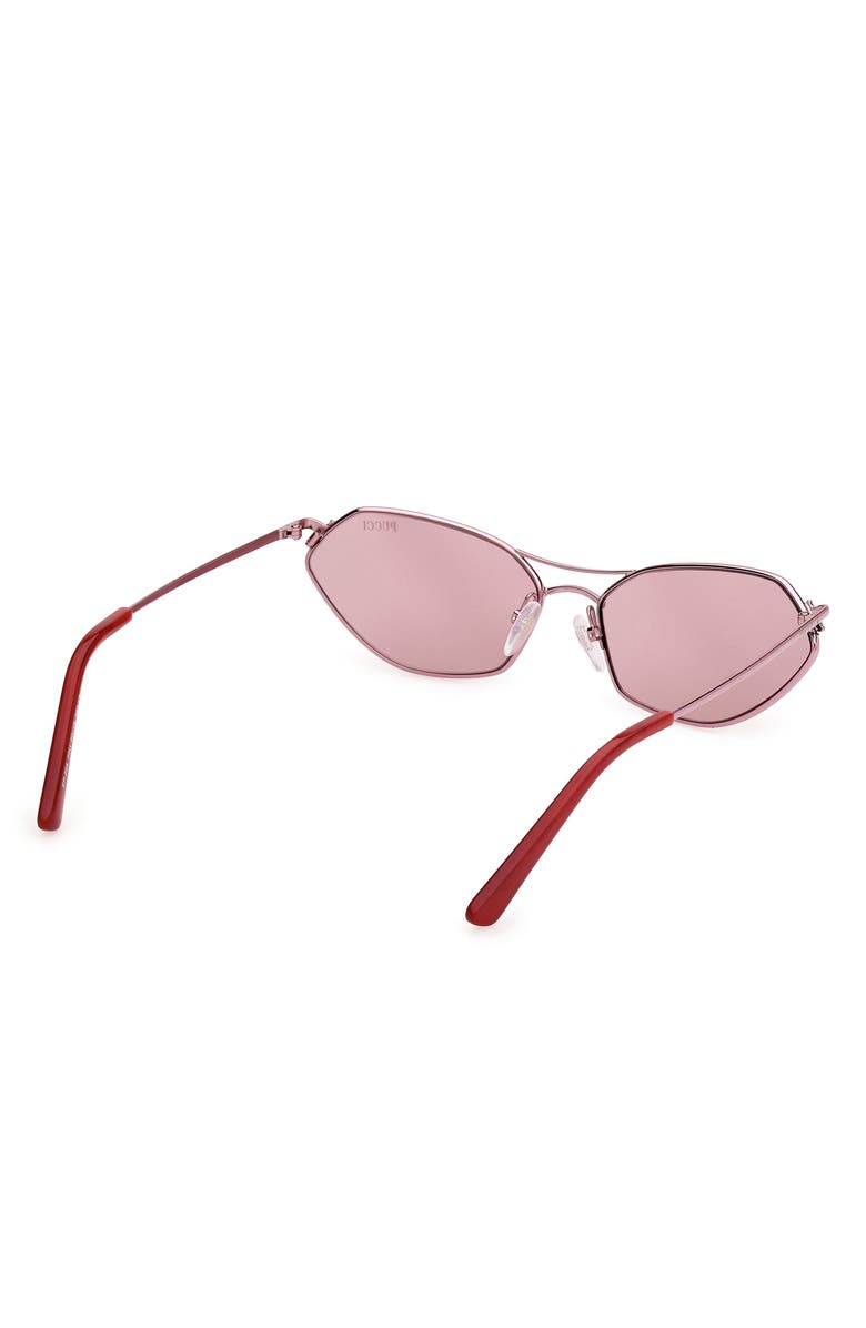 Emilio Pucci Geometric 54mm Sunglasses, Alternate, color, Shiny Pink / Bordeaux Mirror