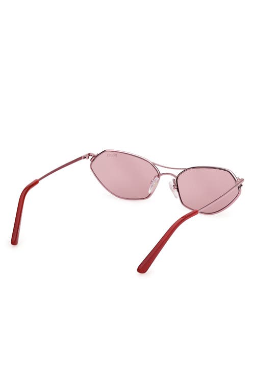 Pucci Geometric Metal & Acetate Rectangle Sunglasses In Pink