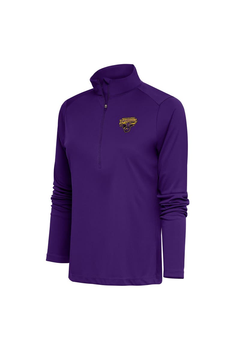 Women's Antigua  Purple Minnesota State University, Mankato  Tribute Half-Zip Top, Main, color, Purple
