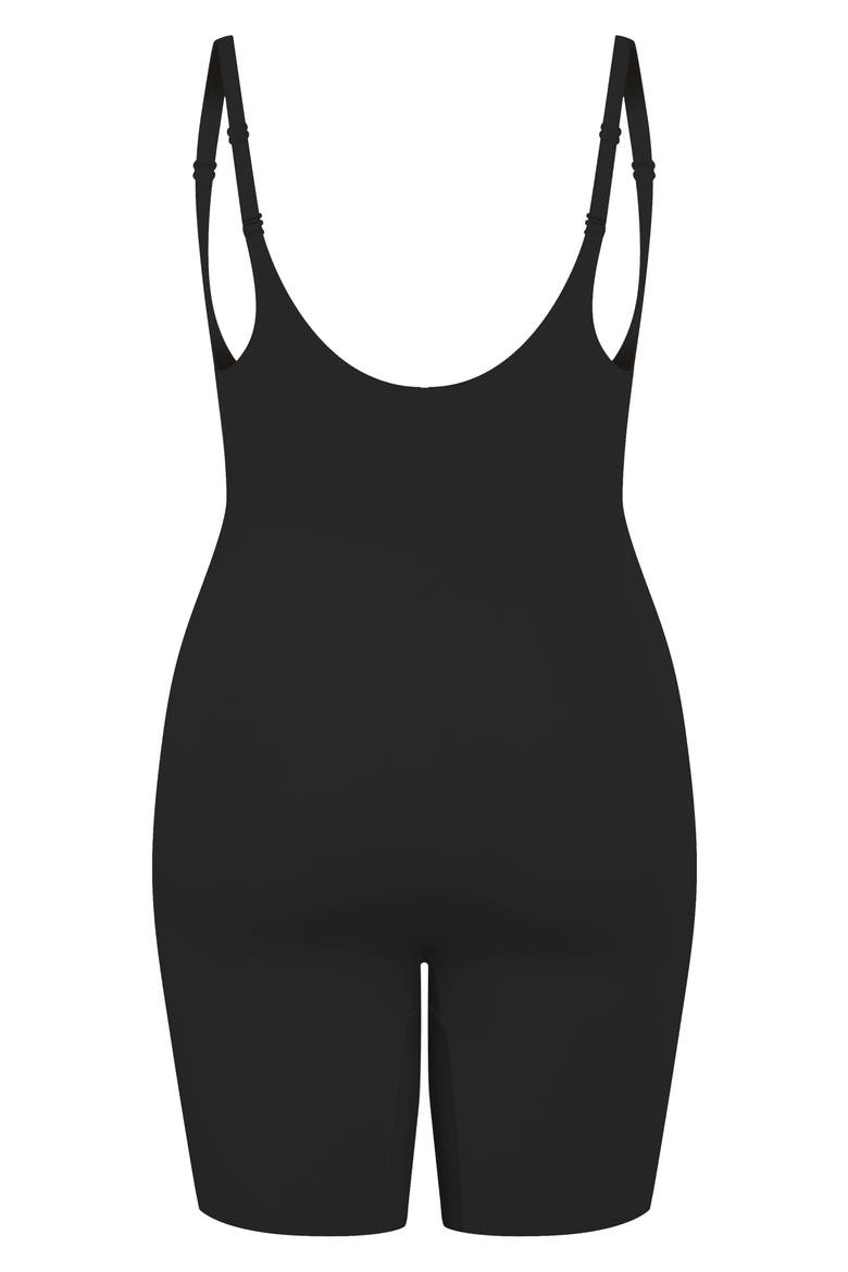 Power Mid Thigh Bodysuit, Alternate, color, BLACK
