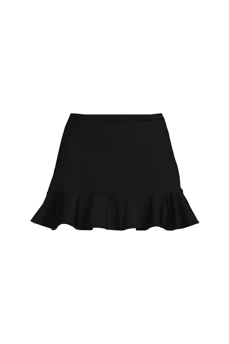 Ruffle Hem Mini Swim Skirt, Alternate, color, Black