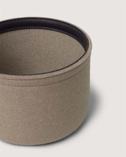 Graf & Lantz Graf Lantz Merino Wool Small Bin W/ Lid In Brown
