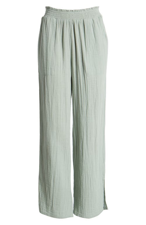 BEACHLUNCHLOUNGE BEACHLUNCHLOUNGE MEADOW WIDE LEG COTTON GAUZE PANTS