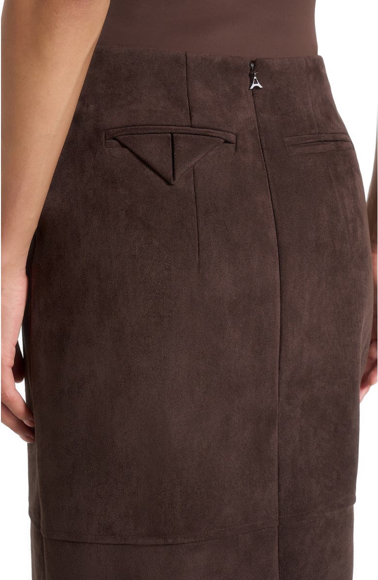 Manière De Voir Celie Suede Maxi Skirt, Alternate, color, Brown