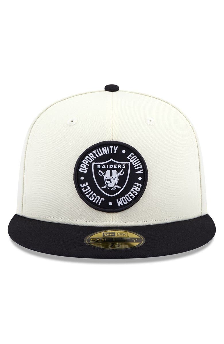 New Era Men's New Era Cream/Black Las Vegas Raiders 2022 Inspire Change  59FIFTY Fitted Hat, Alternate, color, 