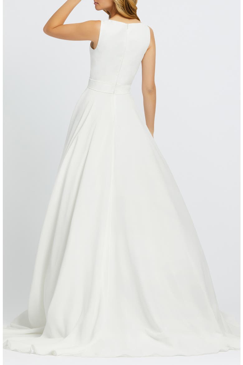 Chiffon Ballgown, Alternate, color, WHITE
