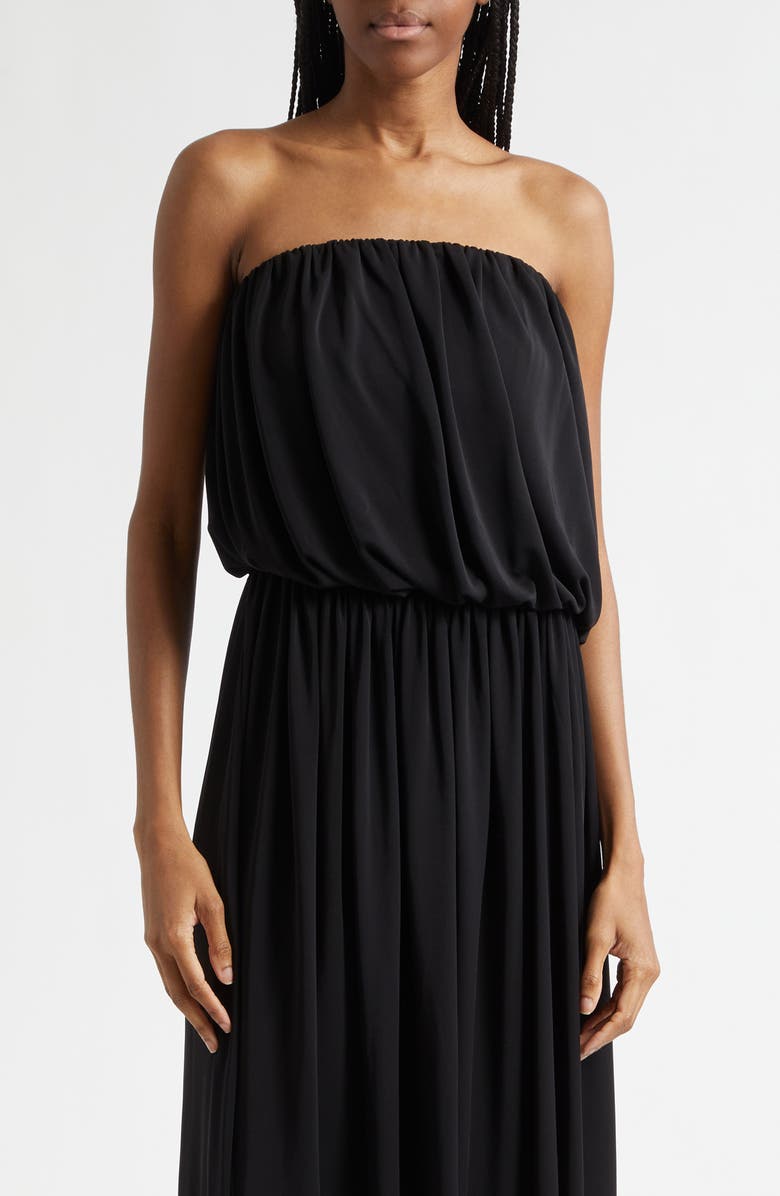 Cinq à Sept Calden Strapless Bubble Hem Top, Main, color, Black