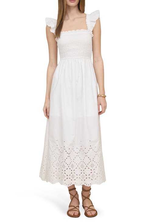 Eyelet Midi Dress
