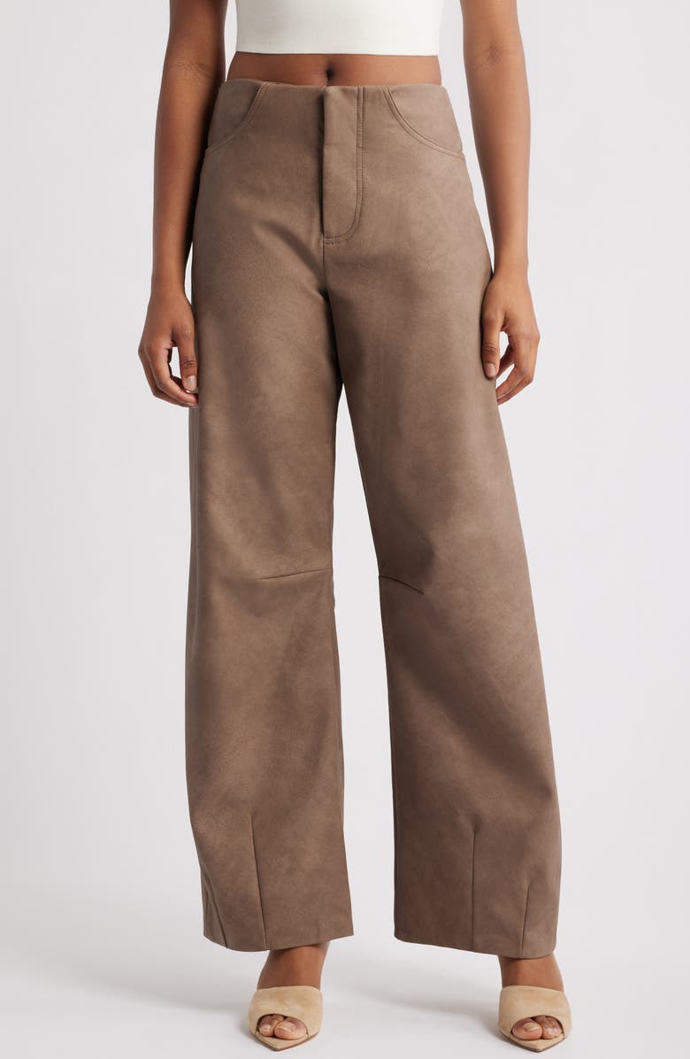 Mistress Rocks Faux Suede Balloon Pants, Main, color, 