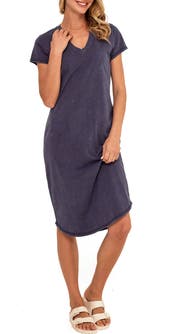 Threads 4 Thought Ethel Mineral Wash V-Neck Cotton Midi Dress