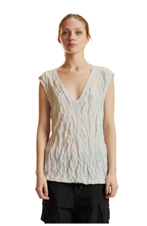 Crinkle Knit Sleeveless Top