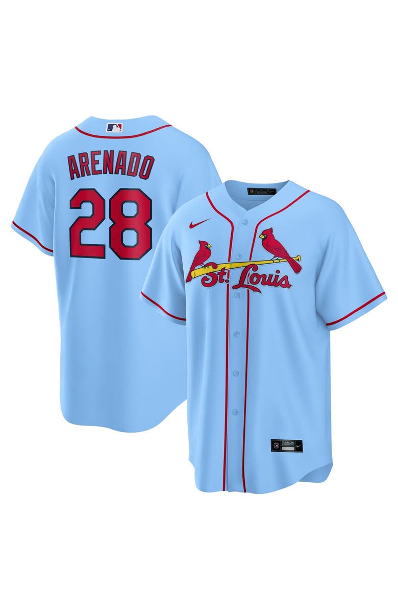 Nike Men's Nike Nolan Arenado Light Blue St. Louis Cardinals Alternate Official Replica Player Jersey, Main, color, Light Blue