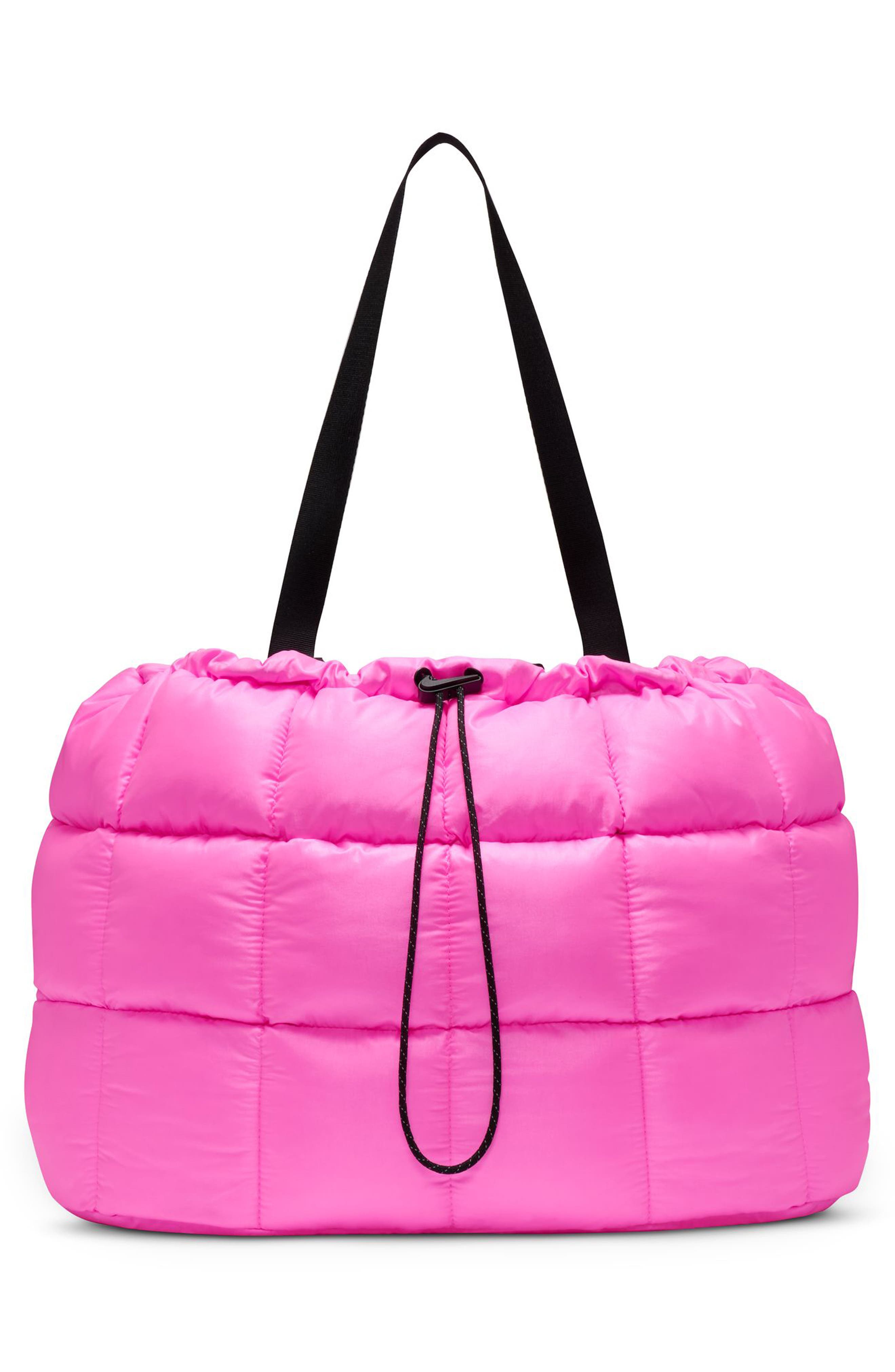 Jordan Nike Quilted Tote, Alternate, color, Pink Spell/ Black/ Black
