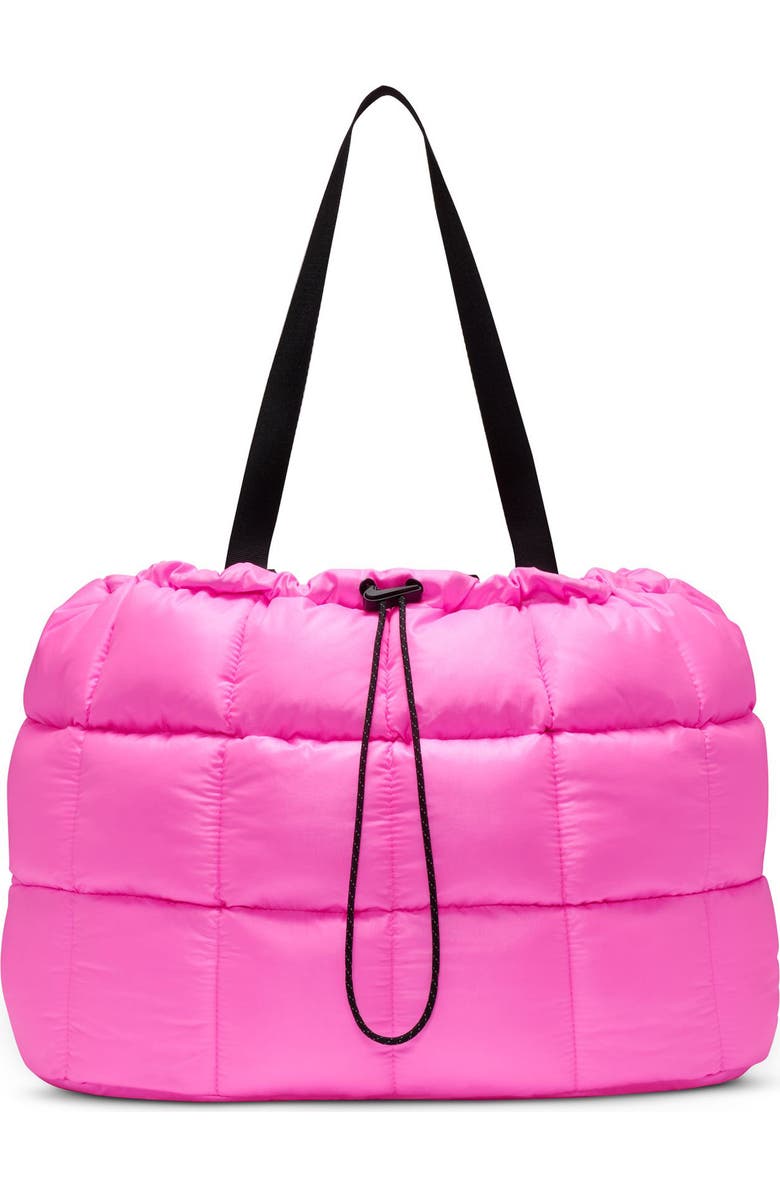 Jordan Nike Quilted Tote, Alternate, color, Pink Spell/ Black/ Black