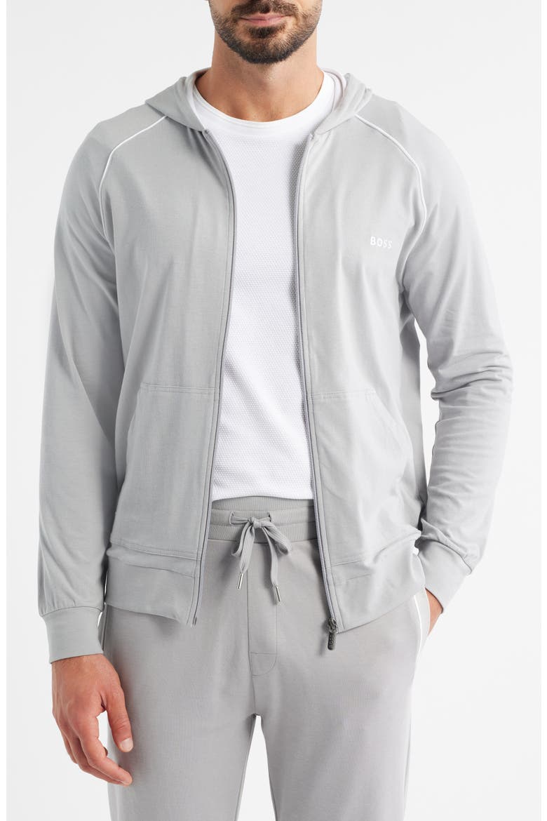 Mix Match Zip Jacket, Main, color, LIGHT/ PASTEL GREY