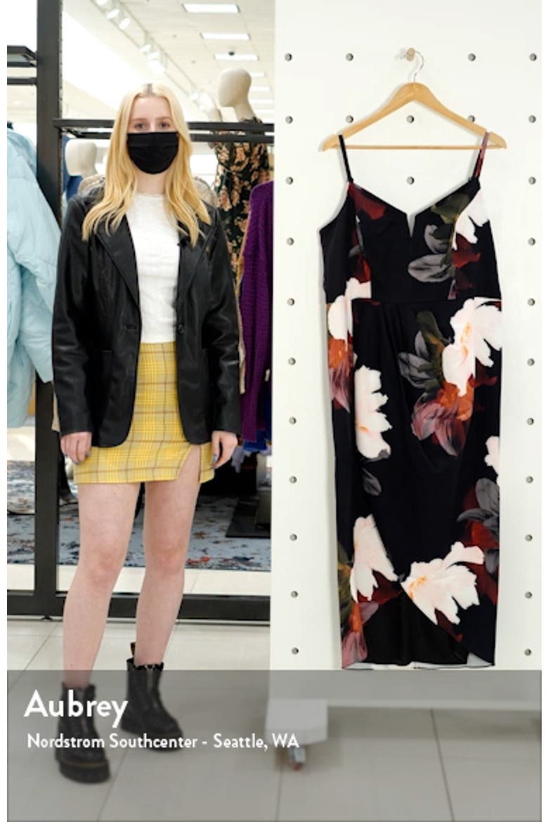 Pixel Floral Print Sleeveless Dress video