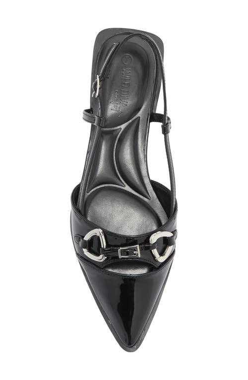 Wild Diva Lounge Astor Slingback Flat In Black