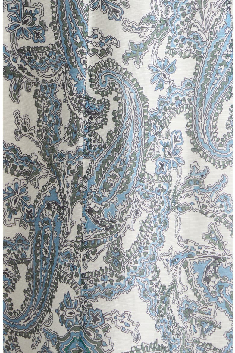 Rye Print Sleeveless Linen & Silk Maxi Dress, Alternate, color, ECRU MULTI