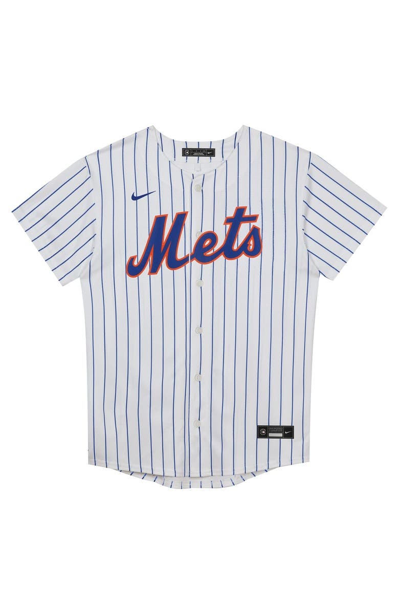 Nike Preschool Nike Francisco Lindor White New York Mets Home Replica Player Jersey, Alternate, color, White