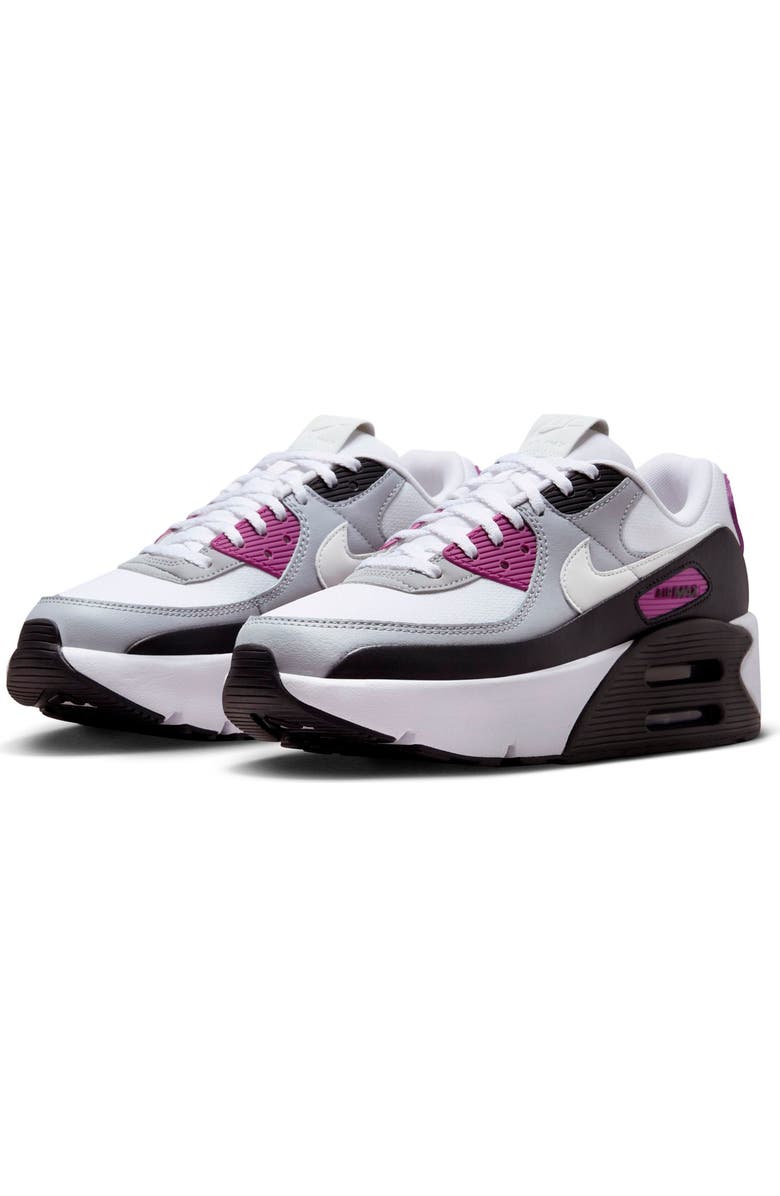 Nike Air Max 90 LV8 Platform Sneaker, Main, color, White/ Dust/ Berry/ Grey