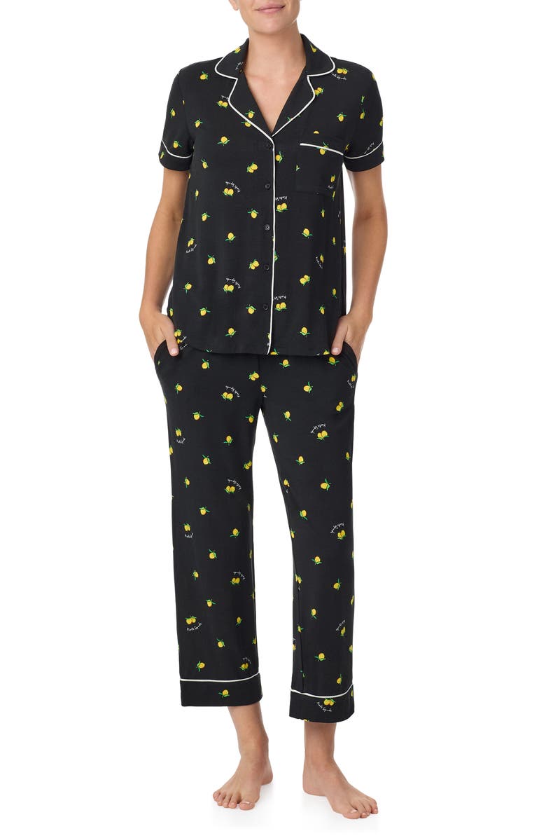Kate Spade New York print crop pajamas, Main, color,