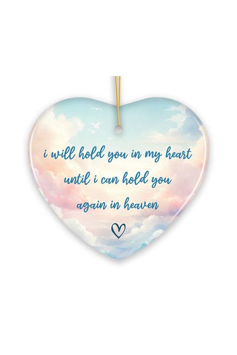 Hold You In My Heart Pastel Sky Heart Ornament