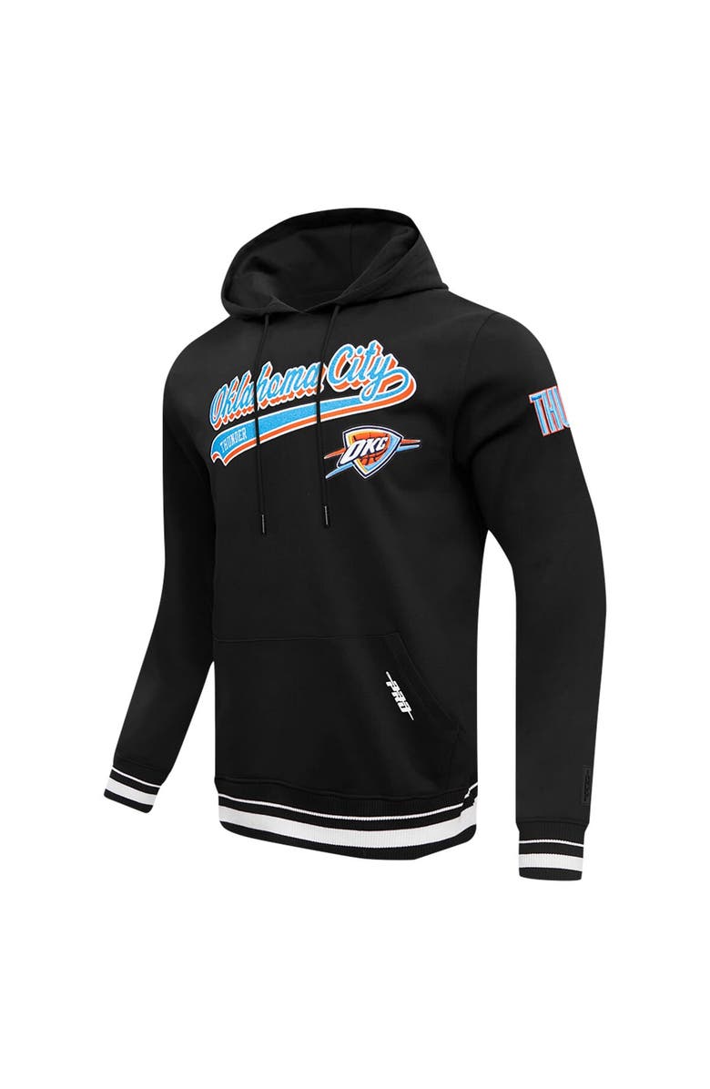 PRO STANDARD Men's Pro Standard Black Oklahoma City Thunder Script Tail Pullover Hoodie, Alternate, color, 