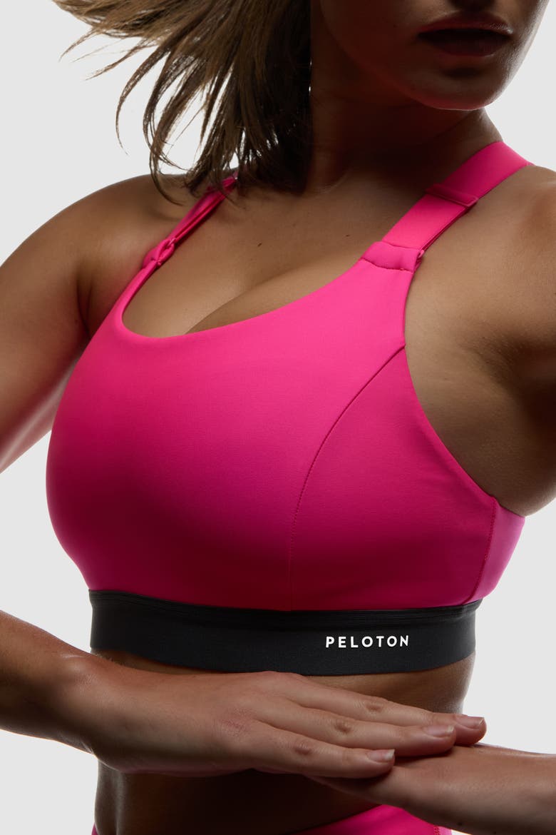 PaceForm Enhanced Support Racerback Bra, Alternate, color, Hot Pink