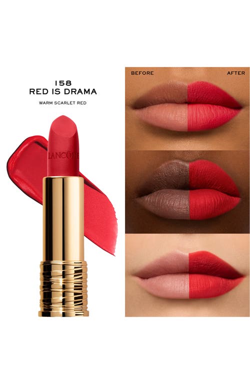 Lancôme L'absolu Rouge Drama Full Coverage Matte Lipstick In Red Is Drama