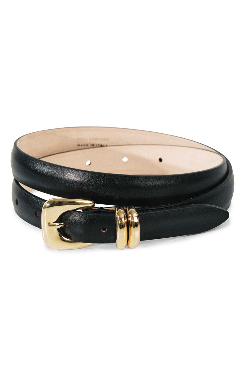 Déhanche Cupid Leather Belt, Alternate, color, Black/ Gold
