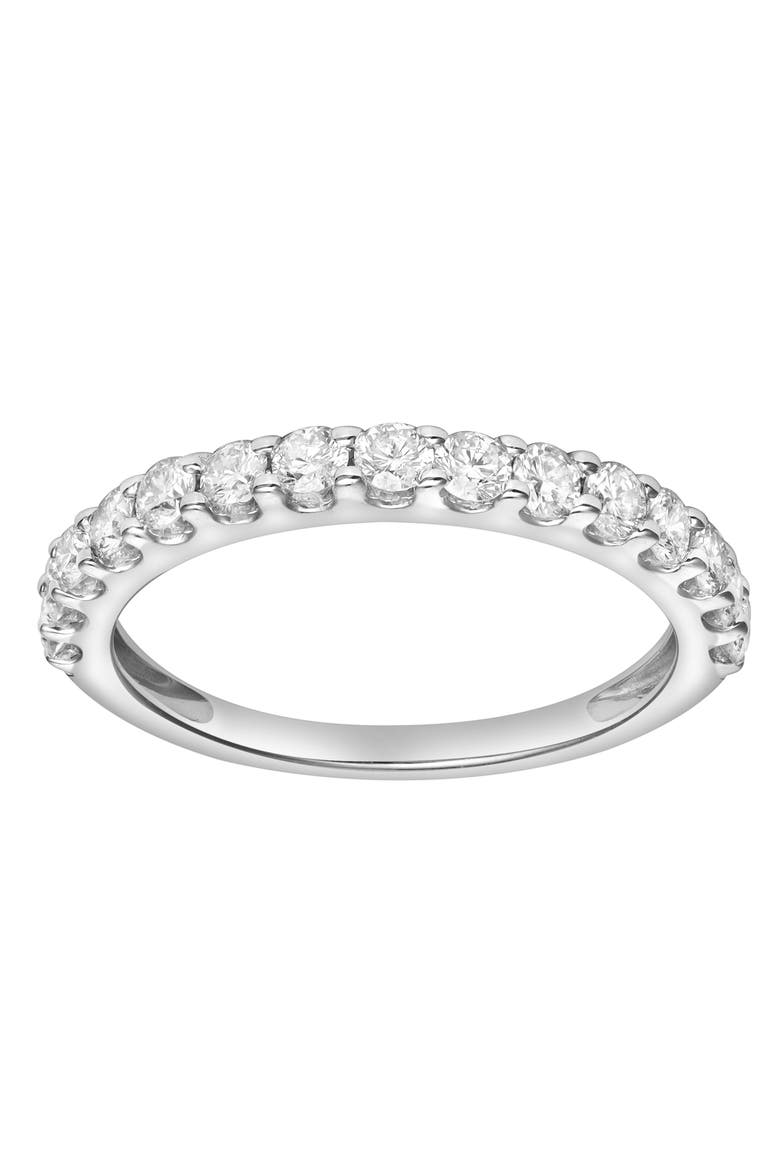 Francesca 14K Gold Round Diamond Studded Half Eternity Band Ring - 0.5cts, Main, color, 14K White Gold