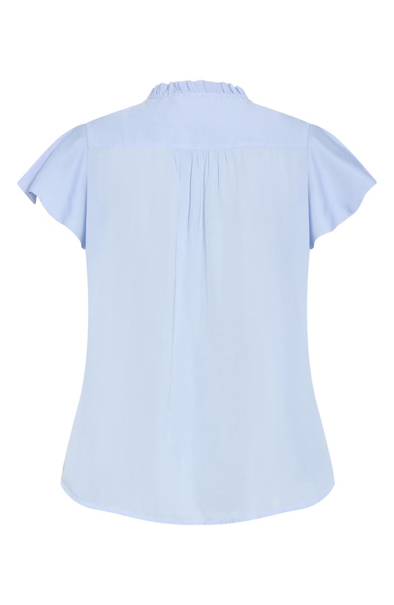 City Chic Drama Queen Woven Shirt, Alternate, color, Sky