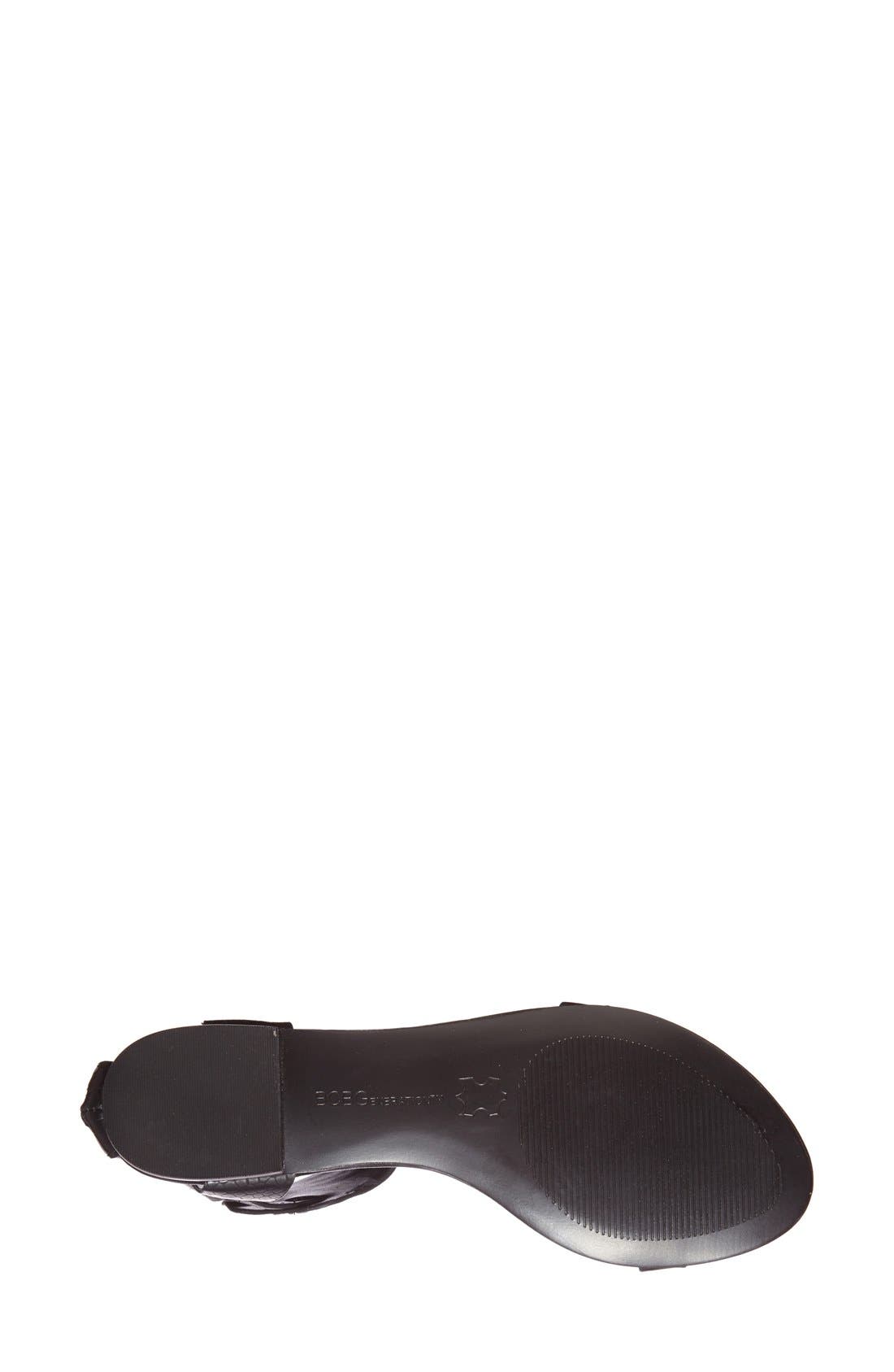 'Braylin' Ankle Cuff Sandal, Alternate, color, BLACK