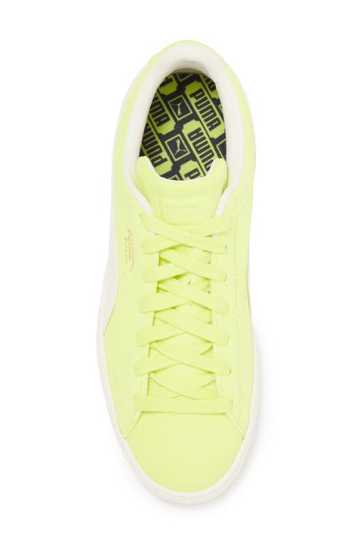 Puma Neon Sneaker In Electric Lime-frosted Ivory