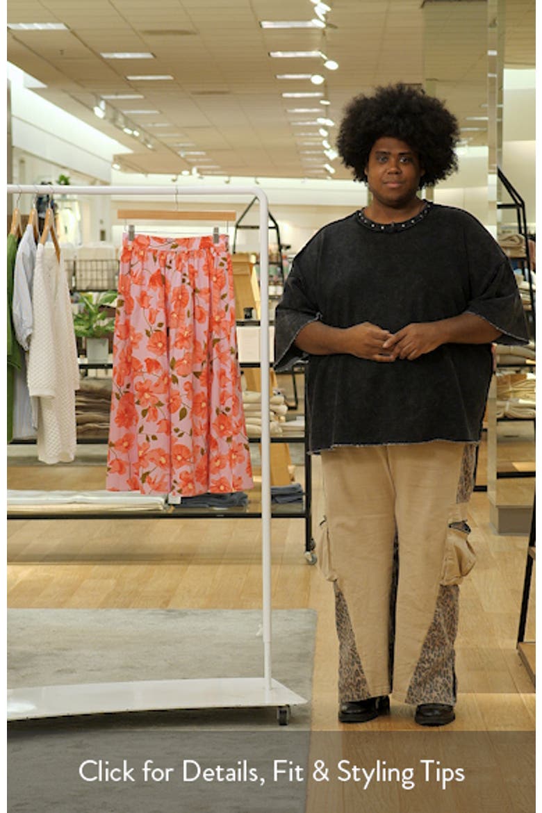 Floral Cotton Midi Skirt video
