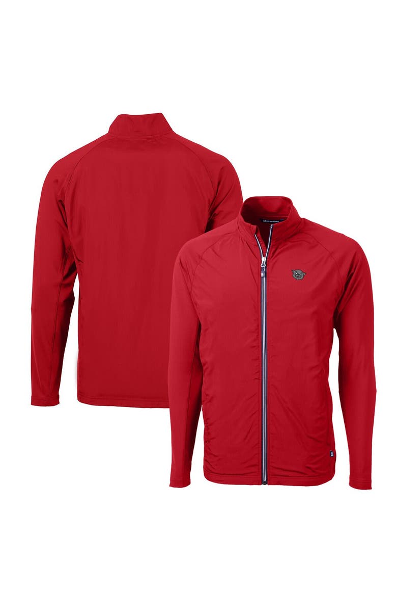 Cutter & Buck Men's Cutter & Buck Red Cincinnati Bearcats Adapt Eco Knit Hybrid Recycled Full-Zip Jacket, Main, color, 