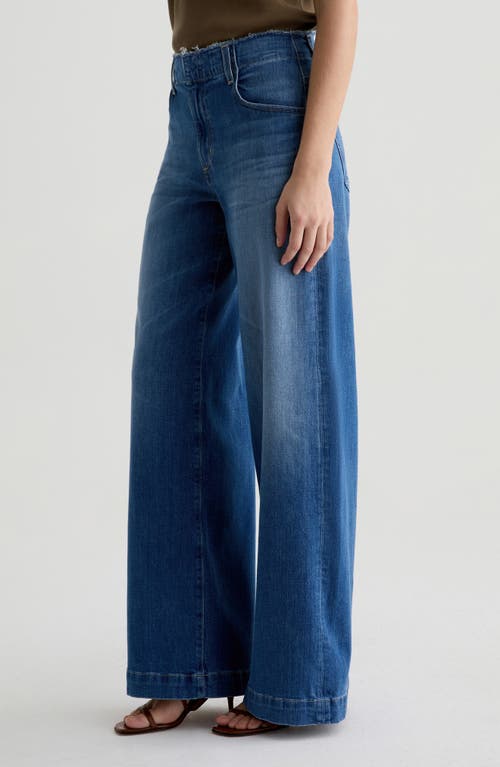 Ag Deven High Waist Ultra Wide Leg Jeans In Blue