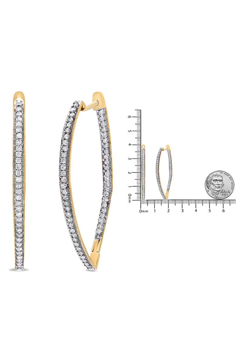 Haus of Brilliance 10k Yellow Gold Round Diamond Earrings, Alternate, color, Yellow