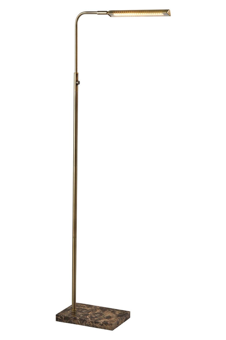 Reader LED Floor Lamp, Main, color, ANTIQUE BRASS
