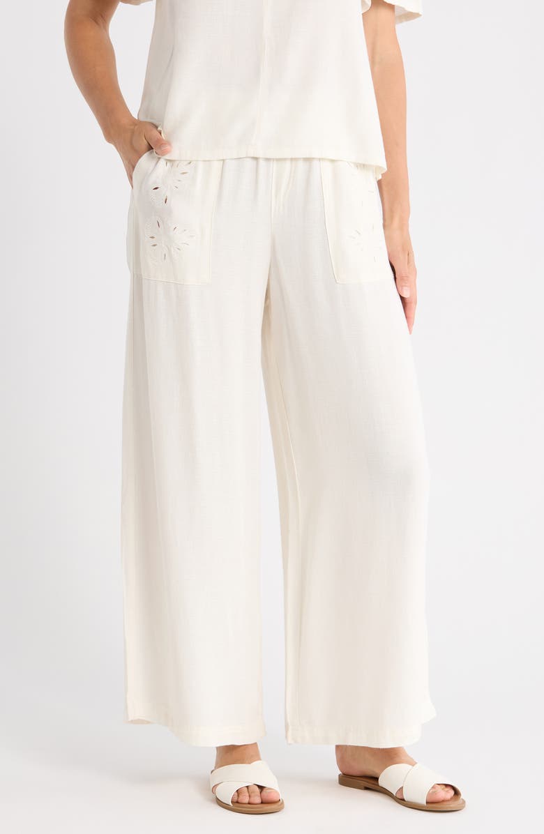 Splendid Cayden Wide Leg Pants, Main, color, Paper White