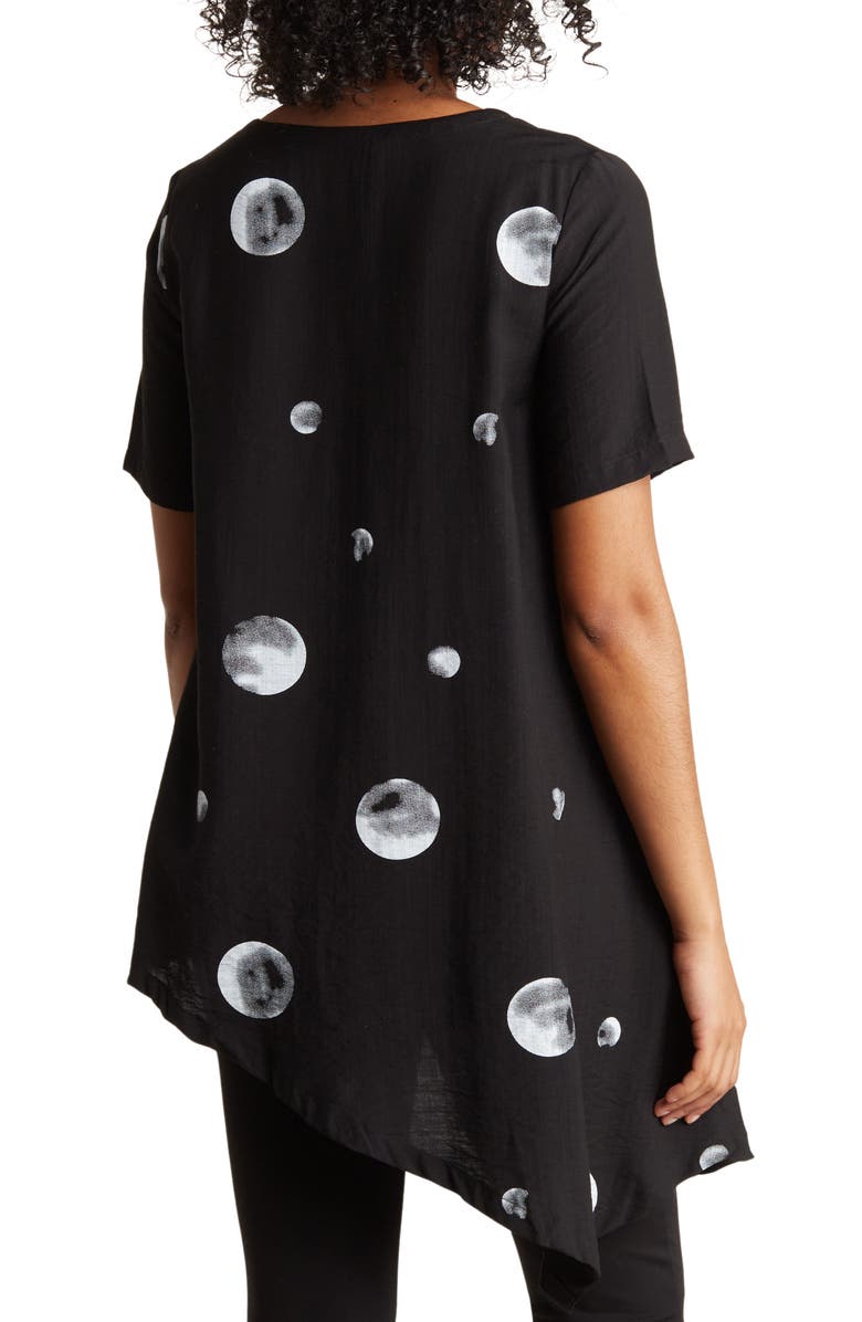 PATRIZIA LUCA Asymmetric Dot Print Top, Alternate, color,