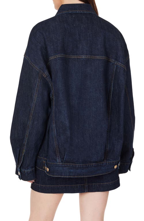 Habitual Boyfriend Denim Trucker Jacket In Blue