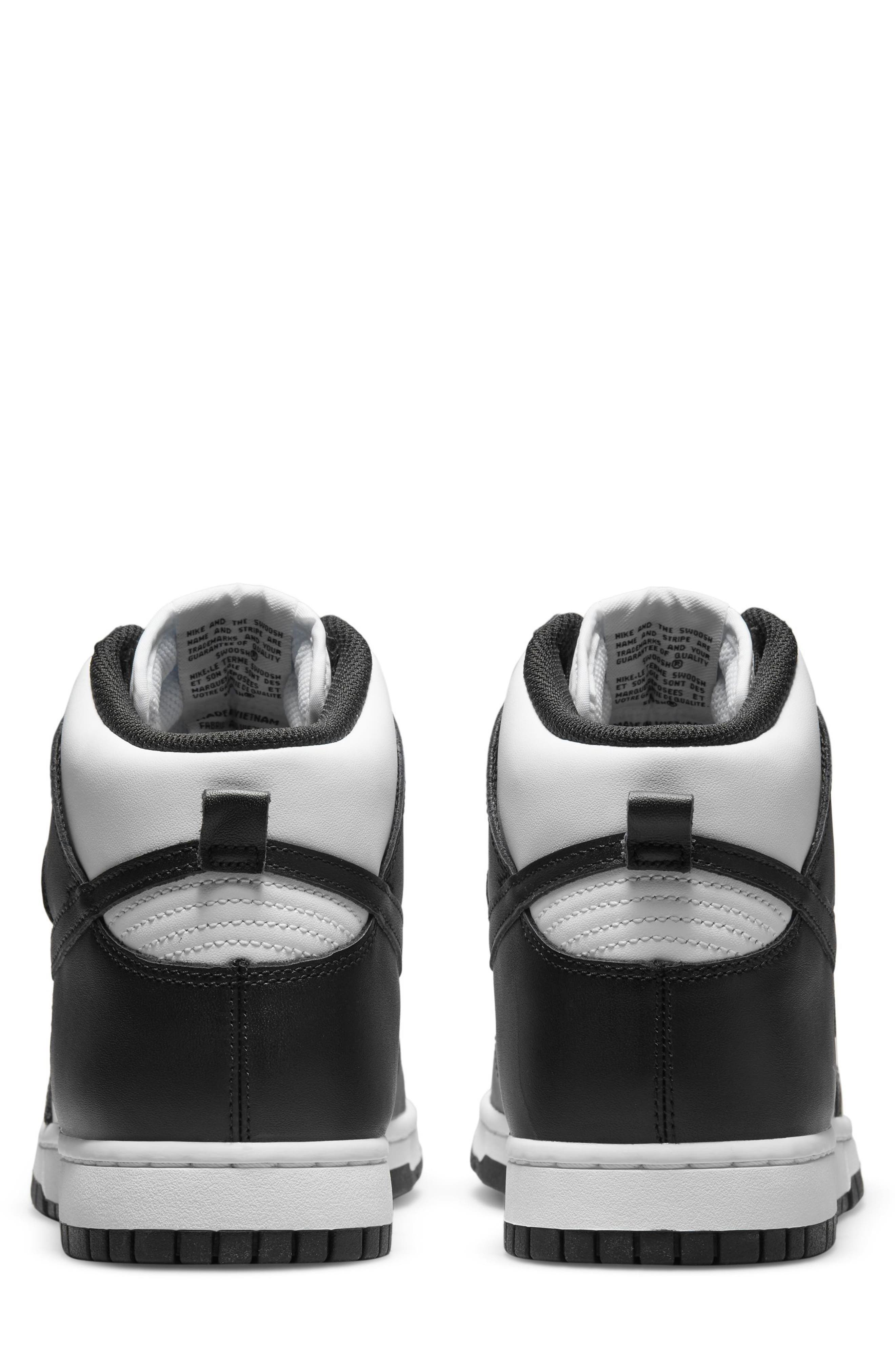 Nike Dunk Hi Retro Basketball Shoe, Alternate, color, White/ Black/ Orange