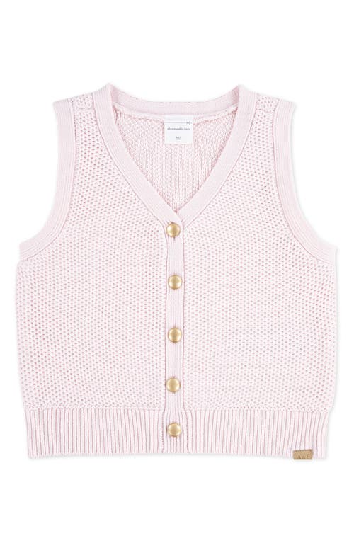 Abercrombie Kids Kids' Cotton Blend Sweater Vest In Pink