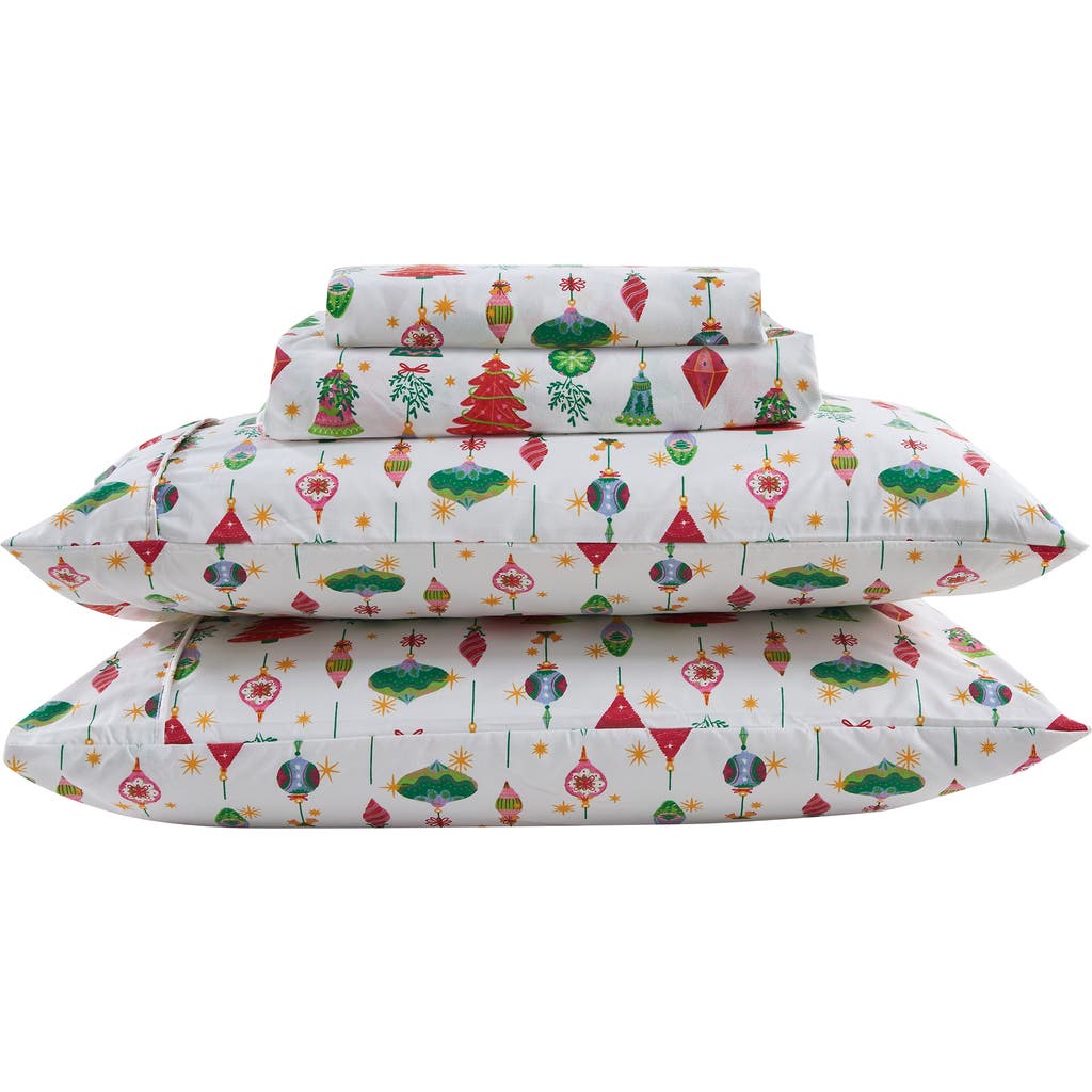 Woven & Weft Holiday 3-piece Microfiber Bed Sheet Set In Multi