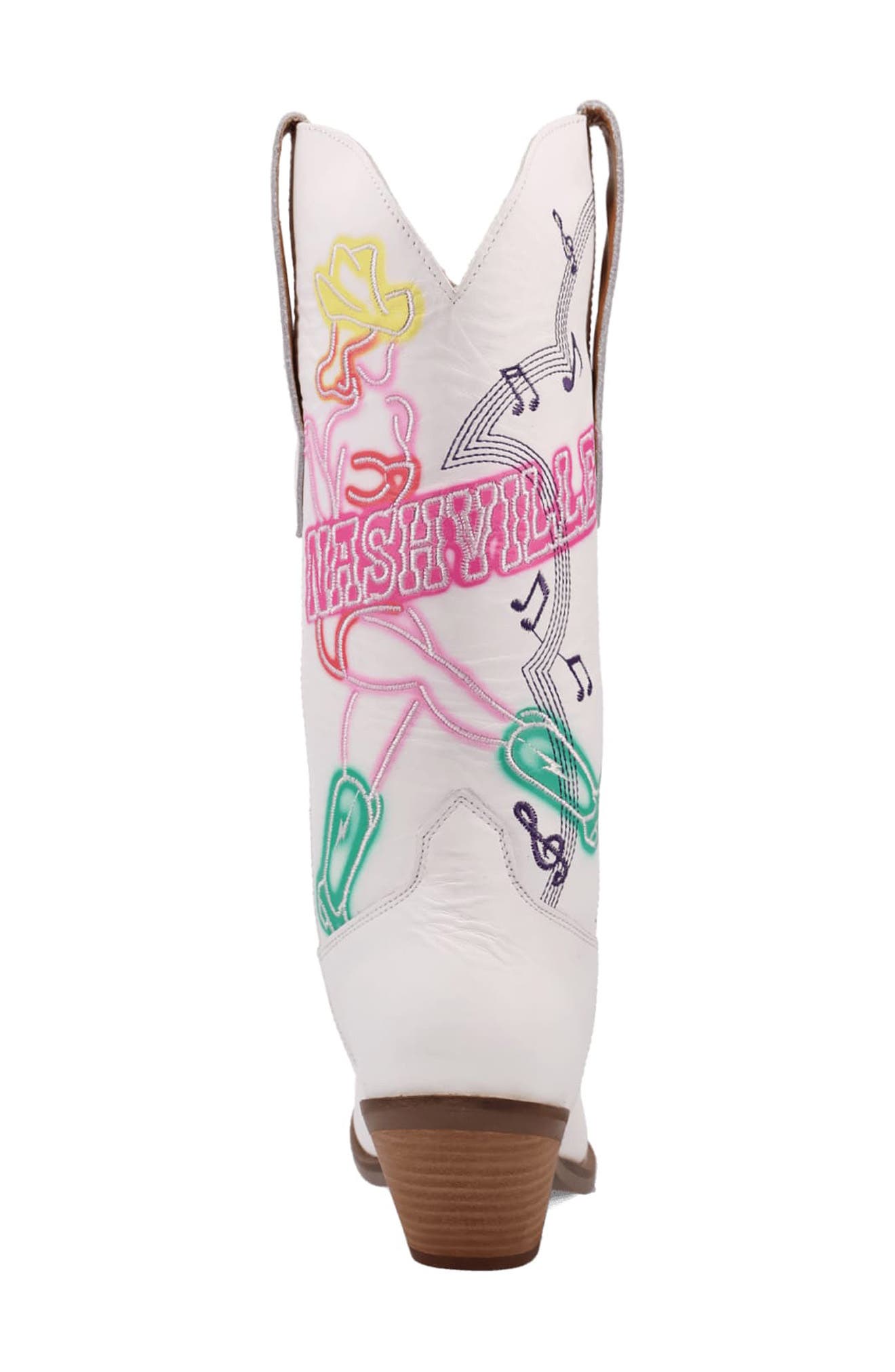 Dingo Nashville Nights Western Boot, Alternate, color, White