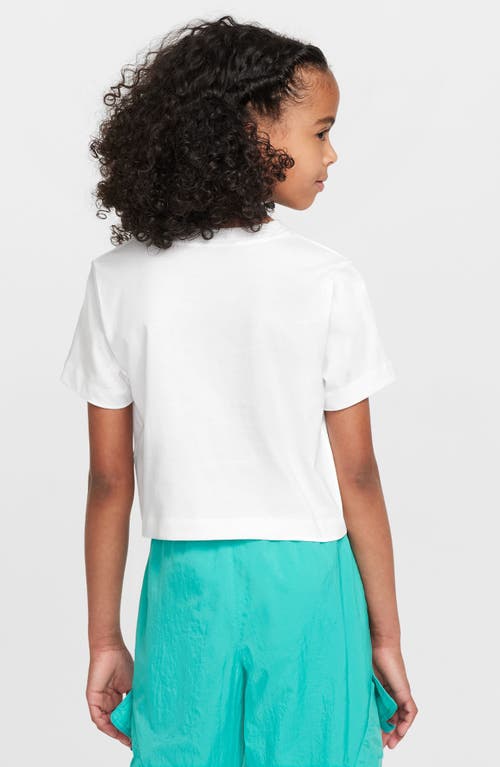 Nike Big Kid Girls Crew Neck Short Sleeve Regular Fit Graphic T-shirt In White