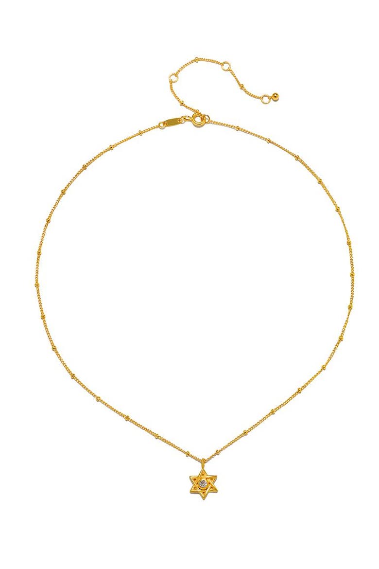 Guiding Faith Star of David Necklace, Alternate, color, Gold